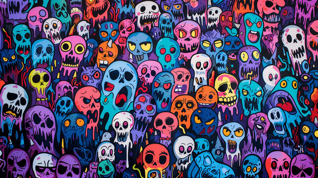Comic skull pattern