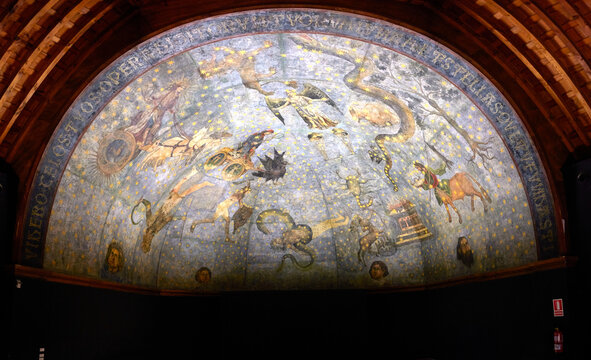 Painted vault called Sky of Salamanca, from the 15th century by the Spanish Gothic painter Fernando Gallego, in the Chapel of San Jeronimo, in Castile and Le&oacute;n, Spain
