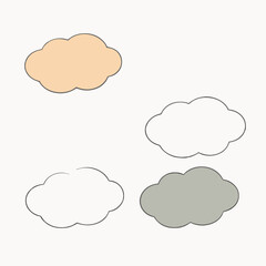 a set of comic speech bubbles and thought balloons vector illustration
