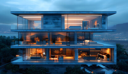 Obraz premium A smart building management system integrating IoT sensors for environmental monitoring energy usage and occupant comfort optimizing building operations design