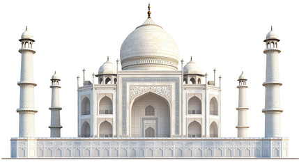 Taj mahal isolated.