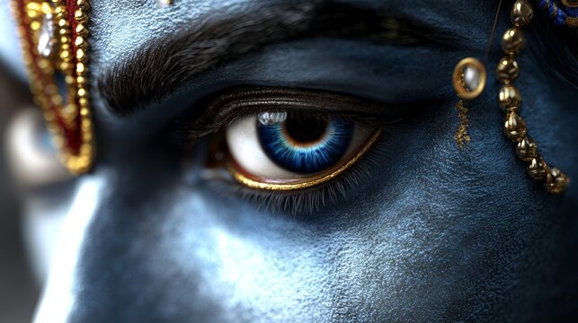 a close up of a person's eyes