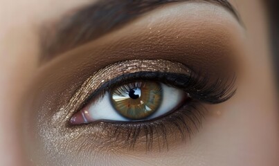 Obraz premium Brown eye shadow makeup