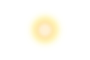 Bright sun or spotlight beams isolated on transparent background. Gold glowing light effect. Sparkling glow light gradient circle. Special flashlight effect. Festive decoration design elements. PNG