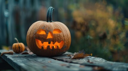 jack o lantern in the garden