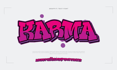 Graffiti Bubble Alphabet, Dripping gradient color paint font with uppercase letters.