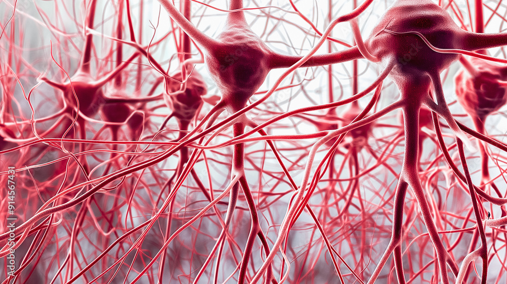 Poster highly intricate and complex network of neurons illustrates the profound connectivity found in the h