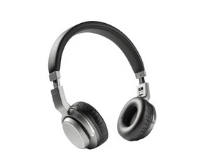 Close-up Audio Headphones on Transparent Background.