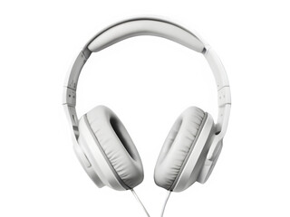 Close-up Audio Headphones on Transparent Background.