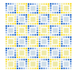 background, wallpaper with a pattern with squares continuously in the colors light blue and light yellow, square, vector graphic, EPS, germany