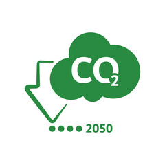 carbon neutral text information sign	