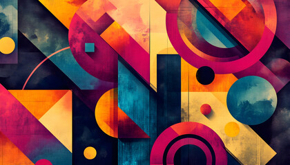 Geometric Shapes Illustration for a Modern Background Design
