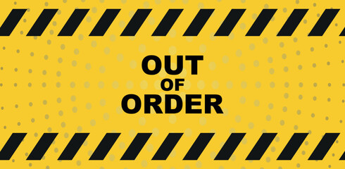 out of order text information sign