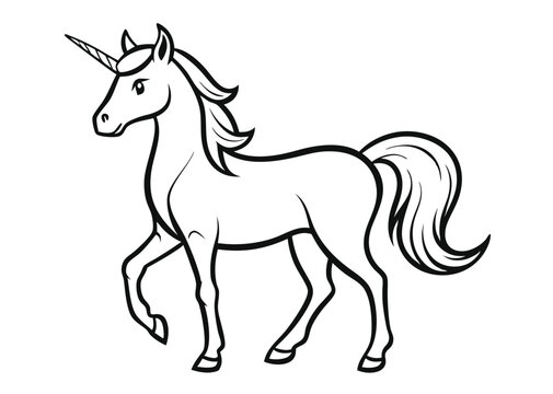 recommend clip art: unicorn coloring page line art silhouette 