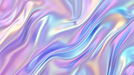 Fototapeta premium Colorful Ripple Effect of Iridescent Waves on Smooth Surface in Soft Lighting