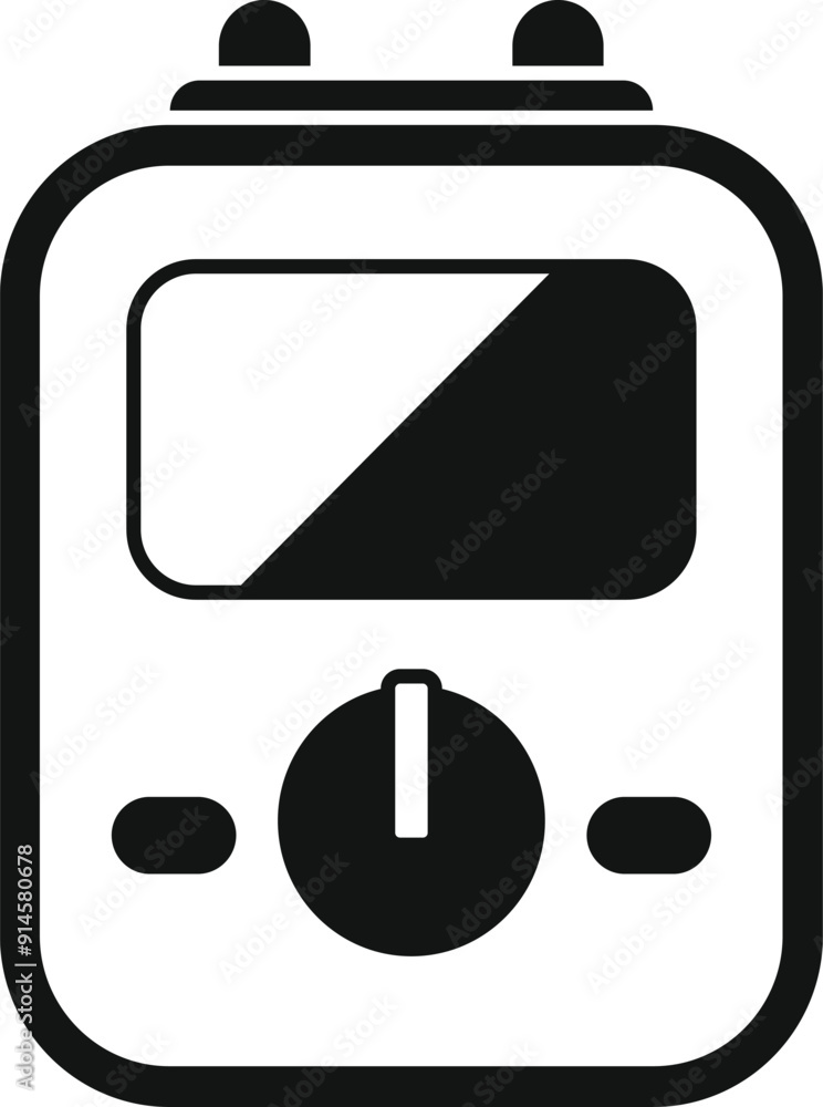 Poster electrical tester icon in simple style isolated on white background