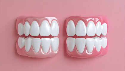 Tooth Whitening Illustration with Before-and-After Effects