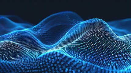 Abstract Blue Wave Digital Art