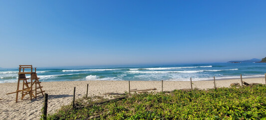 image of sea waves on the north coast of brazil in ubatuba itamambuca beach