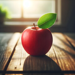 an apple, generated by AI
