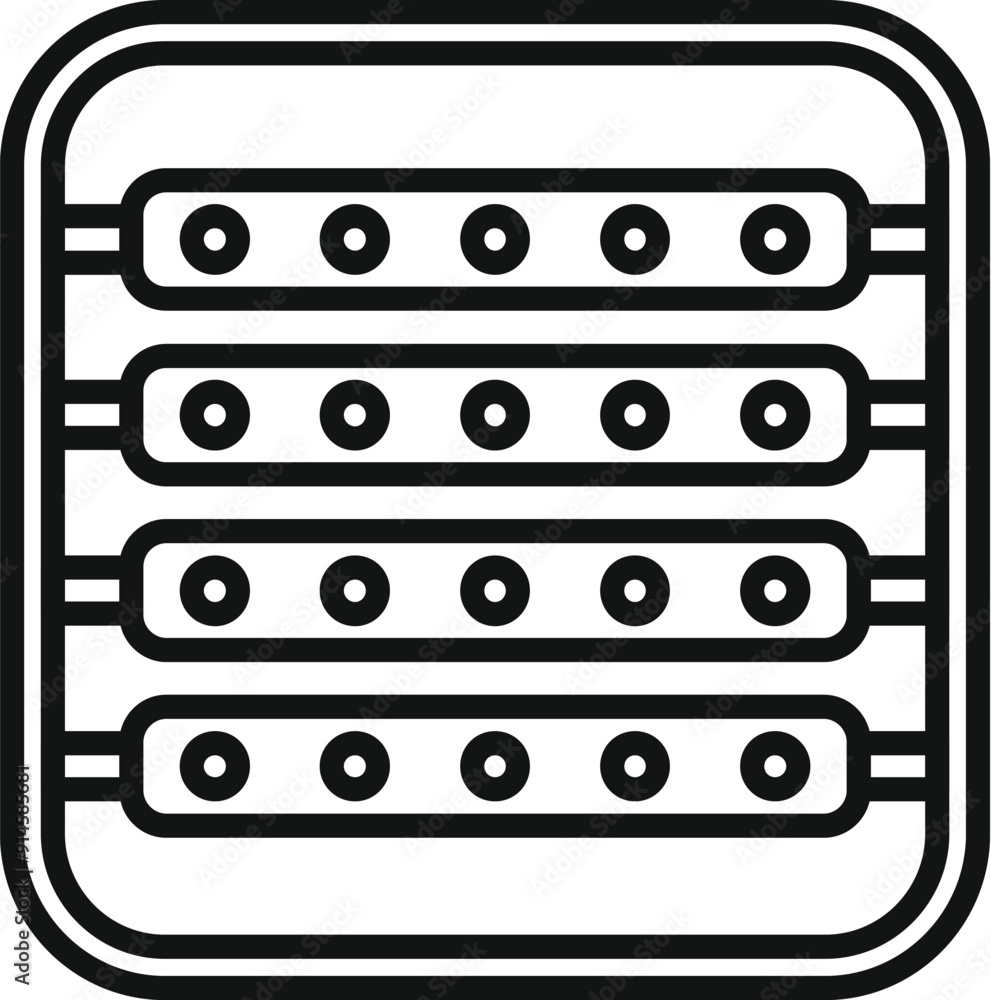 Poster abacus with round beads for calculating is representing traditional arithmetic tool for counting and