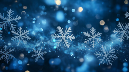 blue christmas snowflake background 