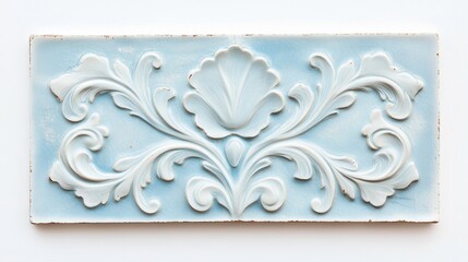 blue small tile on white background