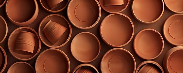 Terracotta Pottery Texture Background, 4K hyperrealistic photo