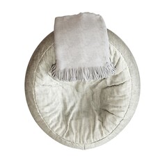 armchair isolated on white background, comfortable furniture for home interior, 3D illustration, cg render