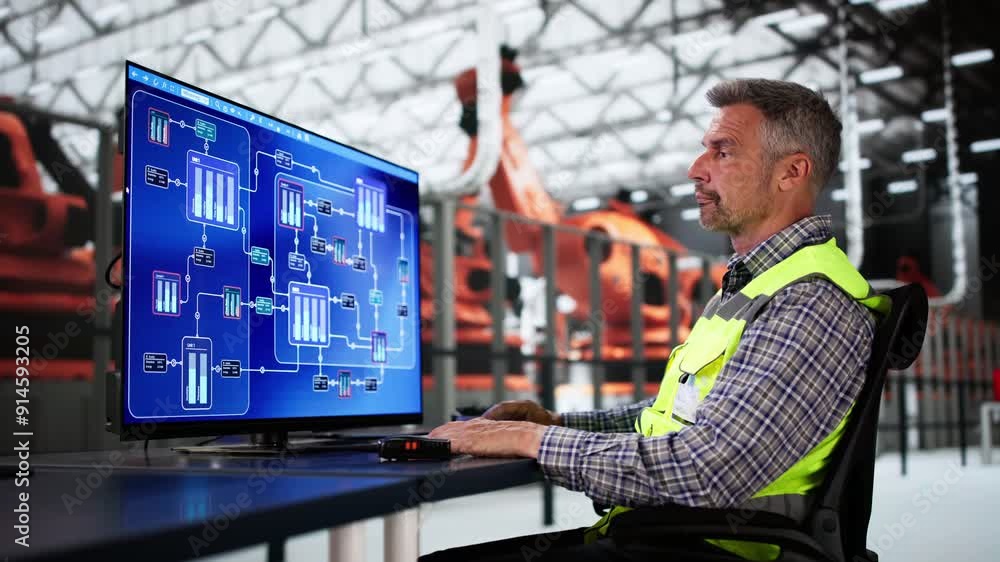 Poster Engineer Operator Using Scada System