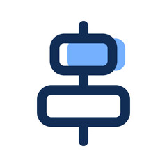 align center filled line icon