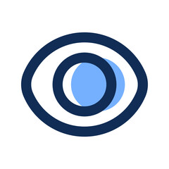 eye filled line icon