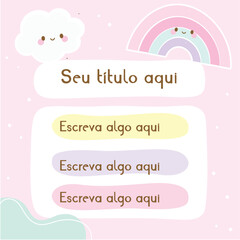 Cute template post baby instagram 