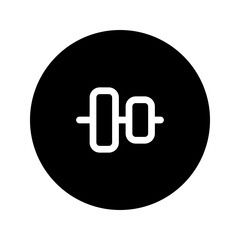 align center line circular icon