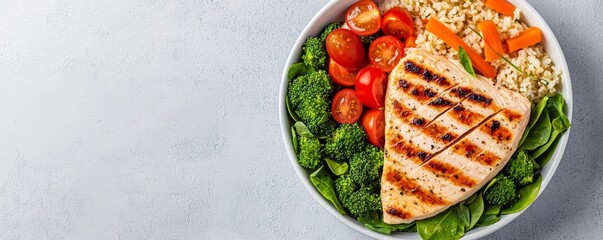 Healthy meal plan template emphasizing moderation and balance for a sustainable diet