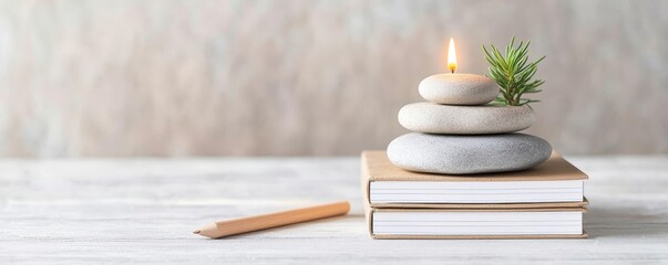 Mindfulness journal with entries and prompts for developing balanced lifestyle habits