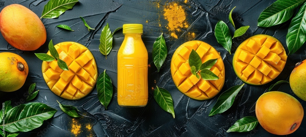 Sticker mango smoothie: a refreshing tropical treat