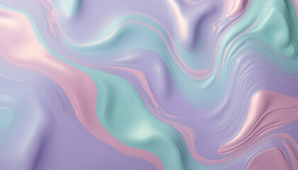 Obraz premium Fond texture peinture pastel violet rose menthe liquide.