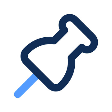 recommend clip art: push pin outline color icon