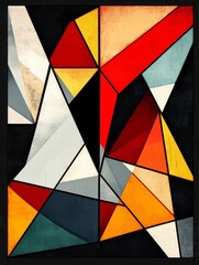 Fototapeta premium Abstract Geometric Composition with Vibrant Colors
