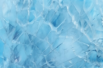 Obraz premium Processed collage of thick layer of cracked ice texture. Background for banner, backdrop or texture