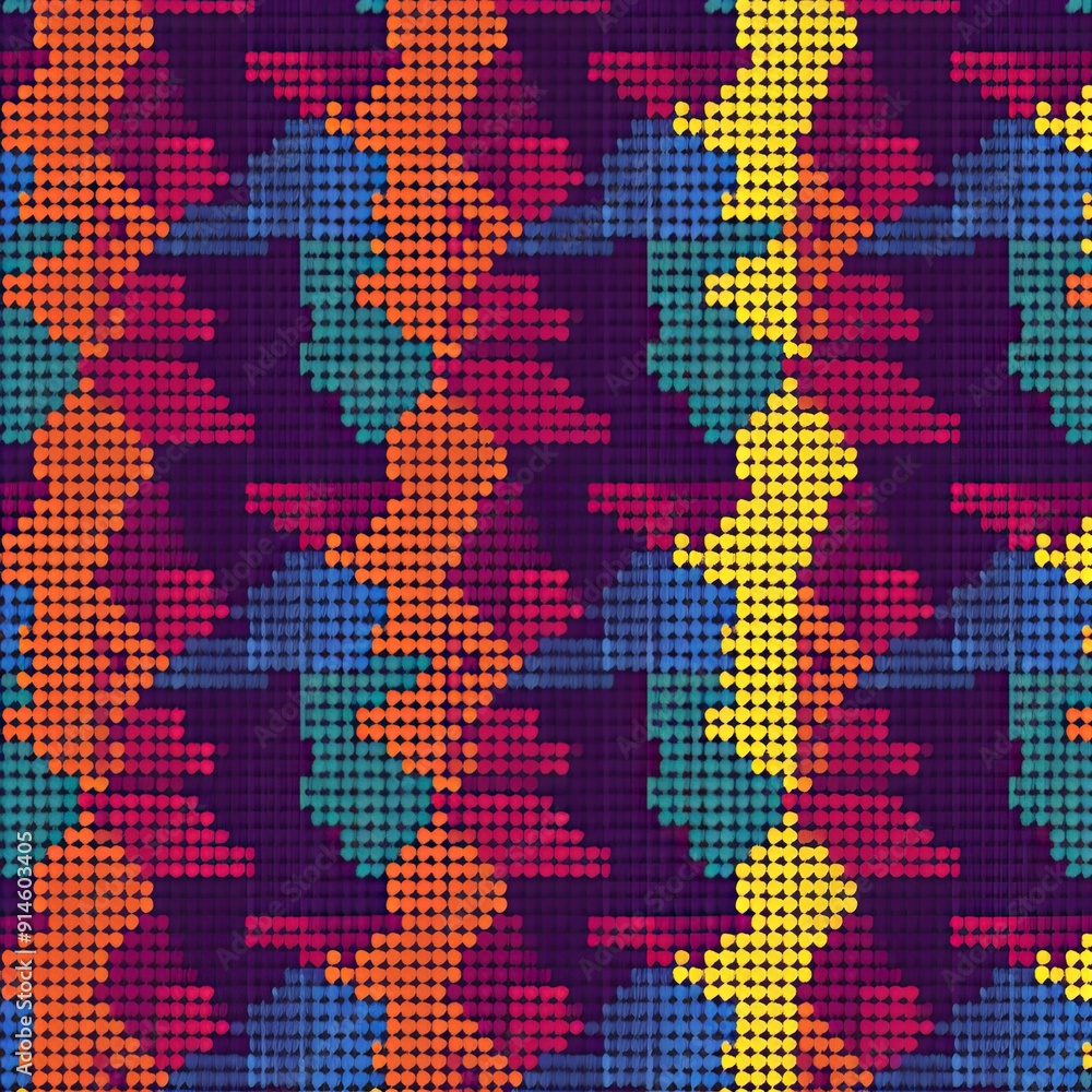 Poster this seamless retro houndstooth pattern is coloured in rainbow pride and black colors. it can be use