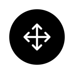 move glyph circular icon