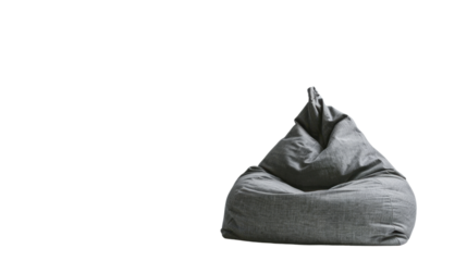 Bean bag chair on transparent background