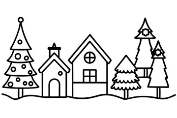 Christmas Villages SVG Bundle - Festive Christmas Houses SVG Cut Files for Cricut & Silhouette