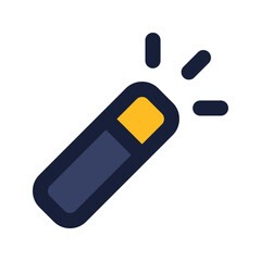 magic wand flat line icon