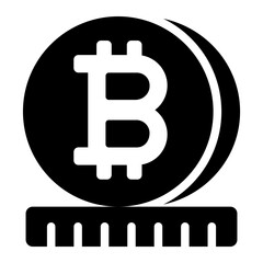 Bitcoin crypto coin icon.