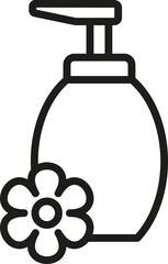 Soap washing icon. Hygiene symbol. Linear style.