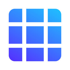 Naklejka premium grid gradient fill icon