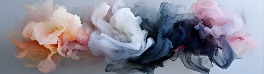 Naklejka premium Captivating Chromatic Flows: Mesmerizing Swirls and Undulating Liquid Shapes
